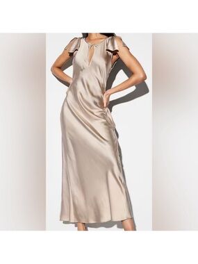 Old Navy Champagne Satin Slip Dress